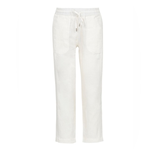 DOLCEZZA | Italian White Linen Pants - Picture 1 of 4